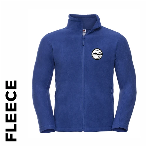 Royal Blue fleece with embroidered left chest badge