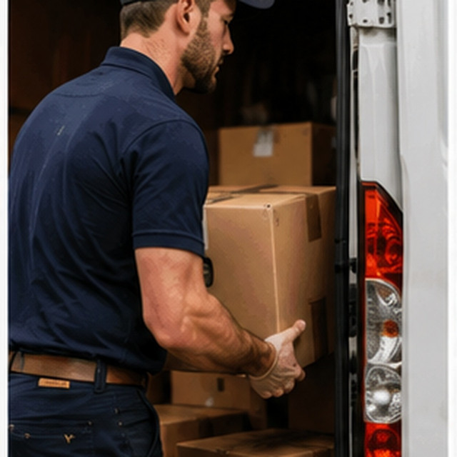 Delivery driver wearing an Elite Pro back support brace