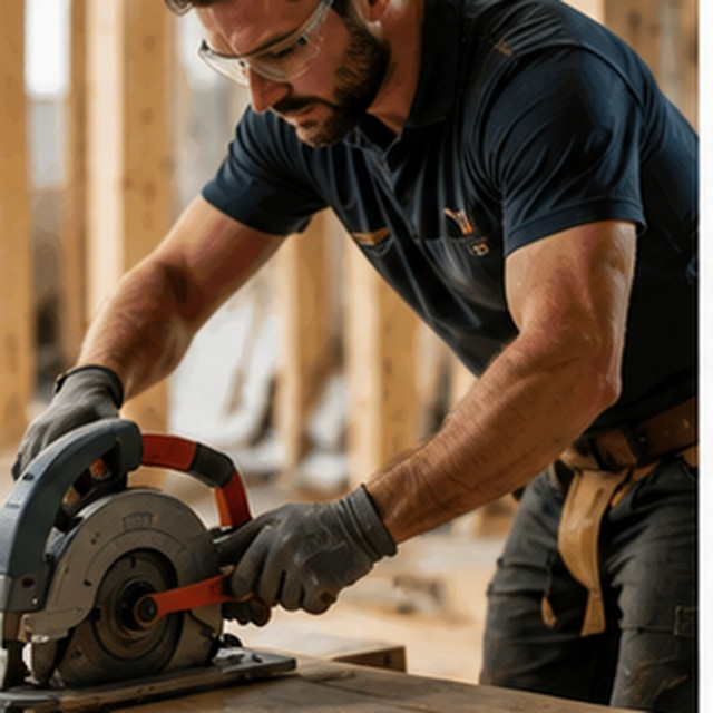 Tradie wearing an Elite Pro back support brace
