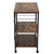 Simple Wood Kitchen Cart with 3-Tier Storage Space, Movable Microwave Stand with 10 Hooks - Brown and Frosted Black XH