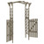 Pergola with Gate 45.7"x15.7"x80.3" Gray Solid Firwood