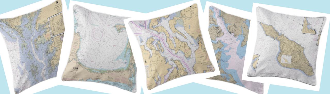 Nautical Chart Pillows