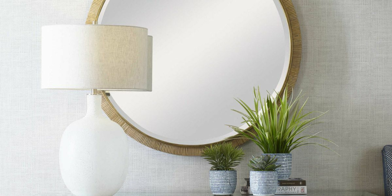 Rattan Round Mirror - Small