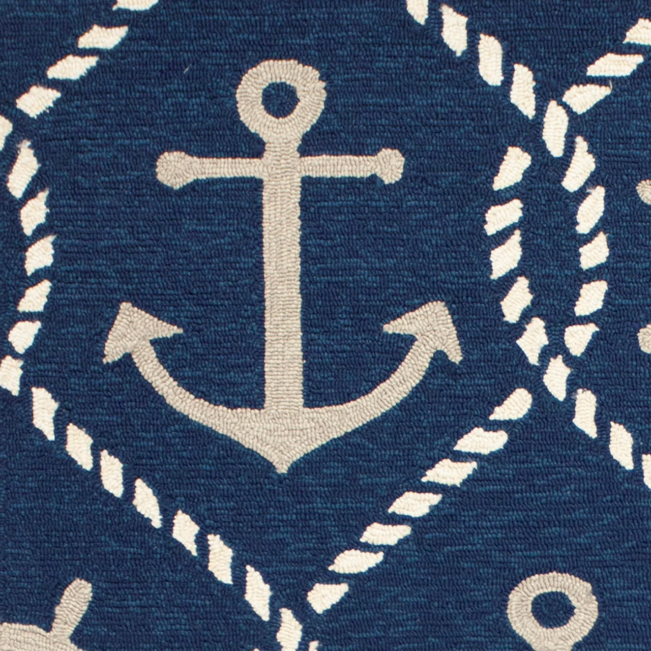  Lunarable Blue Nautical Laundry Bag, Simple Anchor in