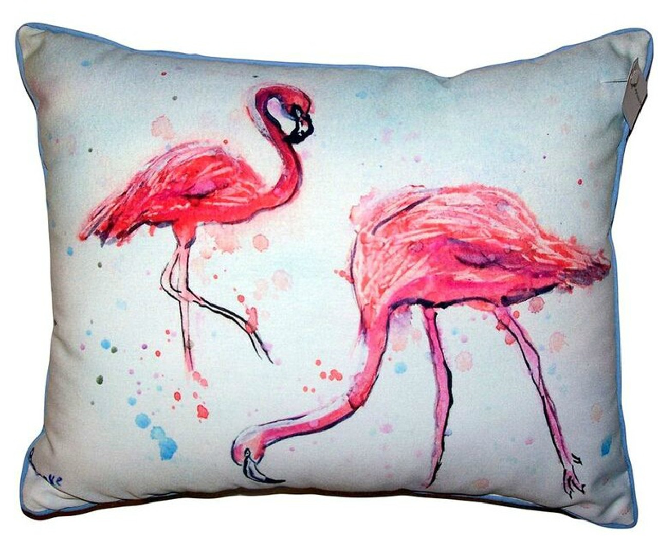 Flamingo Whimsy Indoor Outdoor Pillow