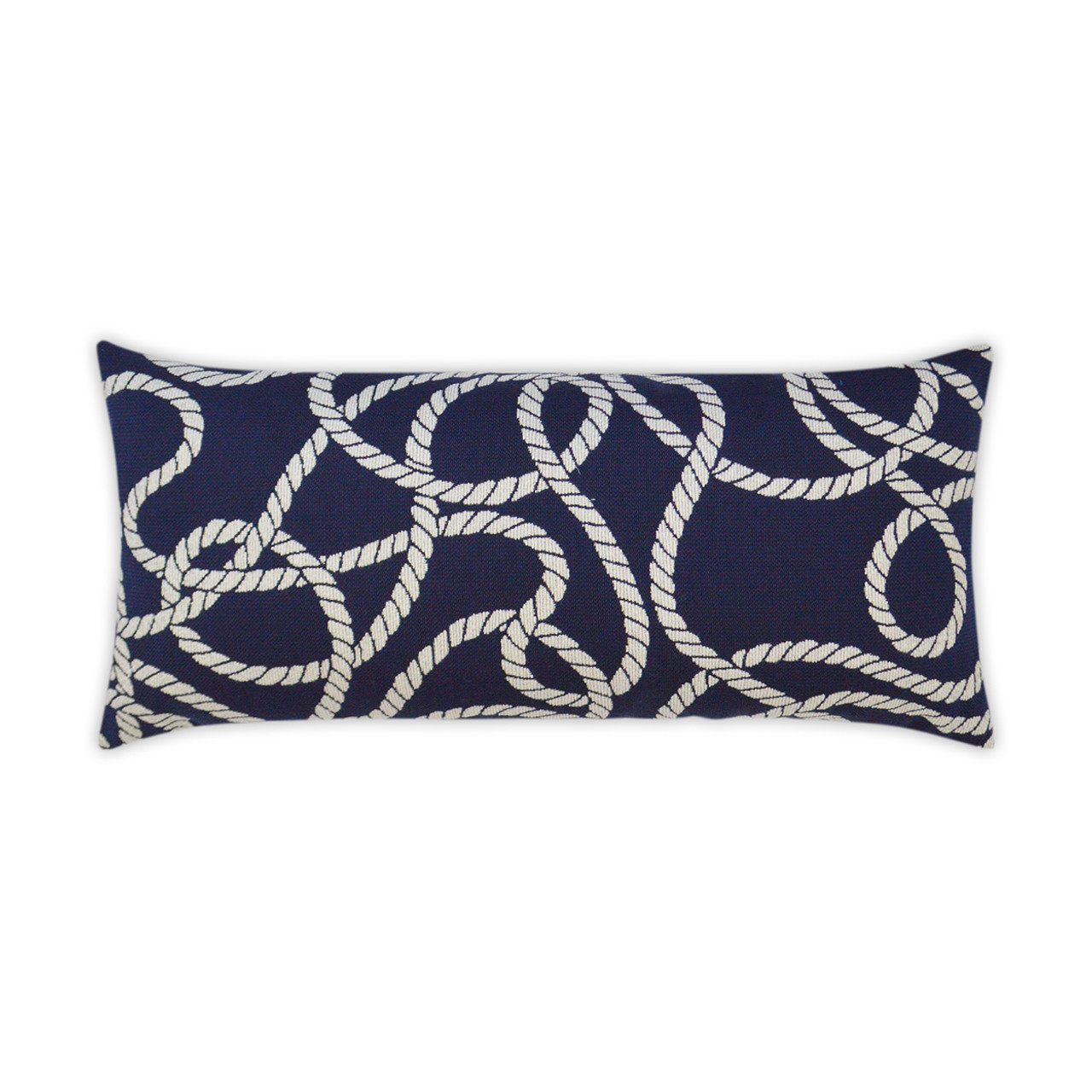 Navy Maritime Ropes Lumbar Pillow