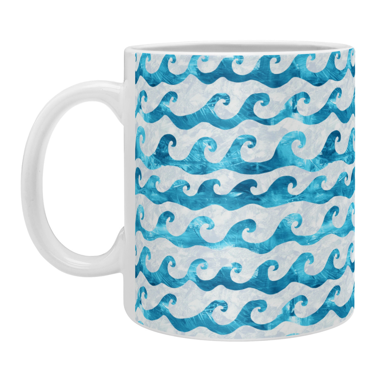 Aqua Surf Swell Coffee Mugs -Set of 4