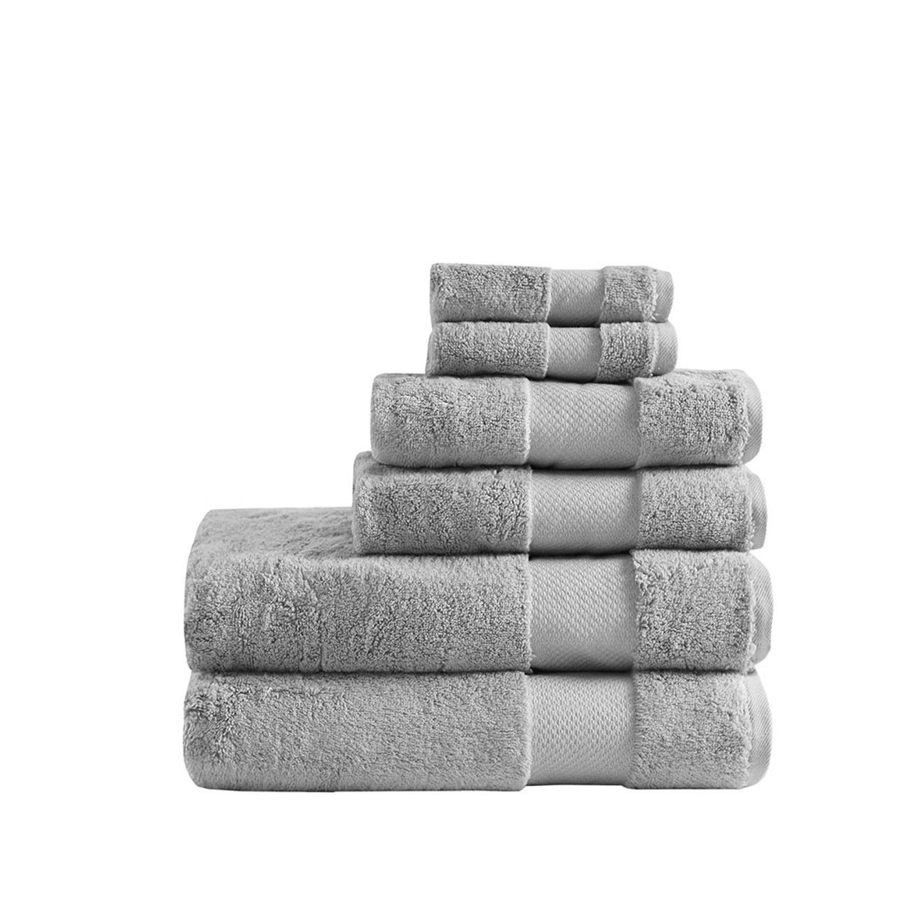 Luxury 100% Cotton White Towels for Bathroom, White Cotton Absorbent  Turkish Luxury Bath Towels Sets of 6 Pieces, Premium Large Plush Towel Sets  White