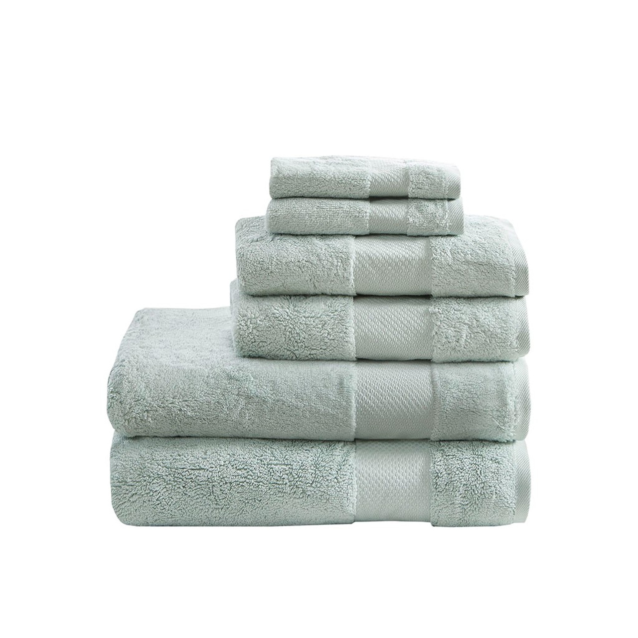 American Soft Linen 100% Turkish Cotton 6 Piece Towel Set - Gray