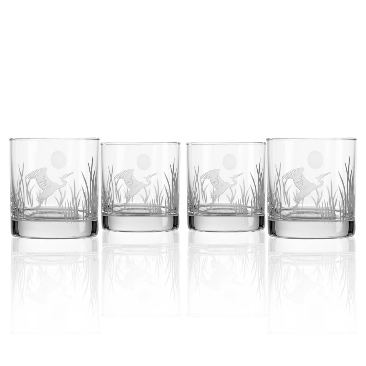 Bar One Set of 4 Point Double Old Fashioned Glasses, 11oz