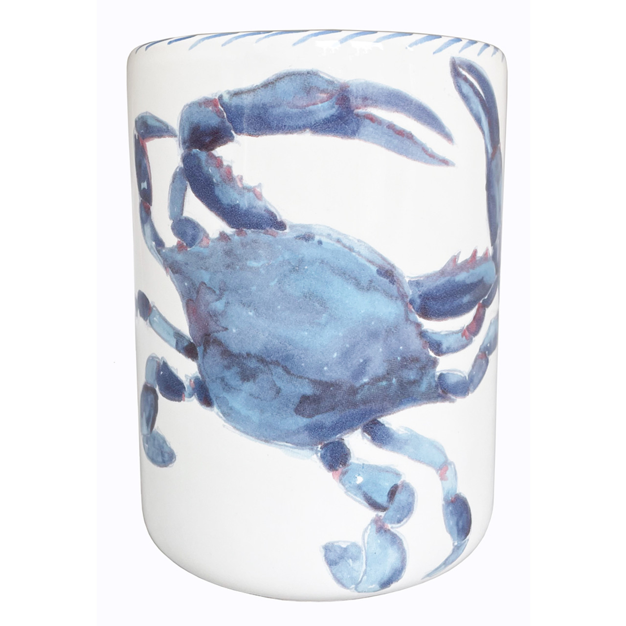 Crab Metal and Glass Cooking Utensil Jar - Choose Color