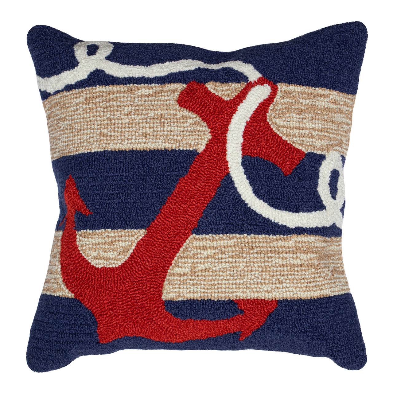 Maritime Anchor and Rope 18 x 18 Indoor-Outdoor Pillow