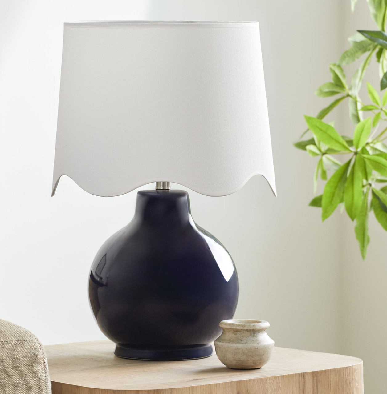 Catalina Isle Navy Blue Lamp Customizable Shade at Caron's Beach