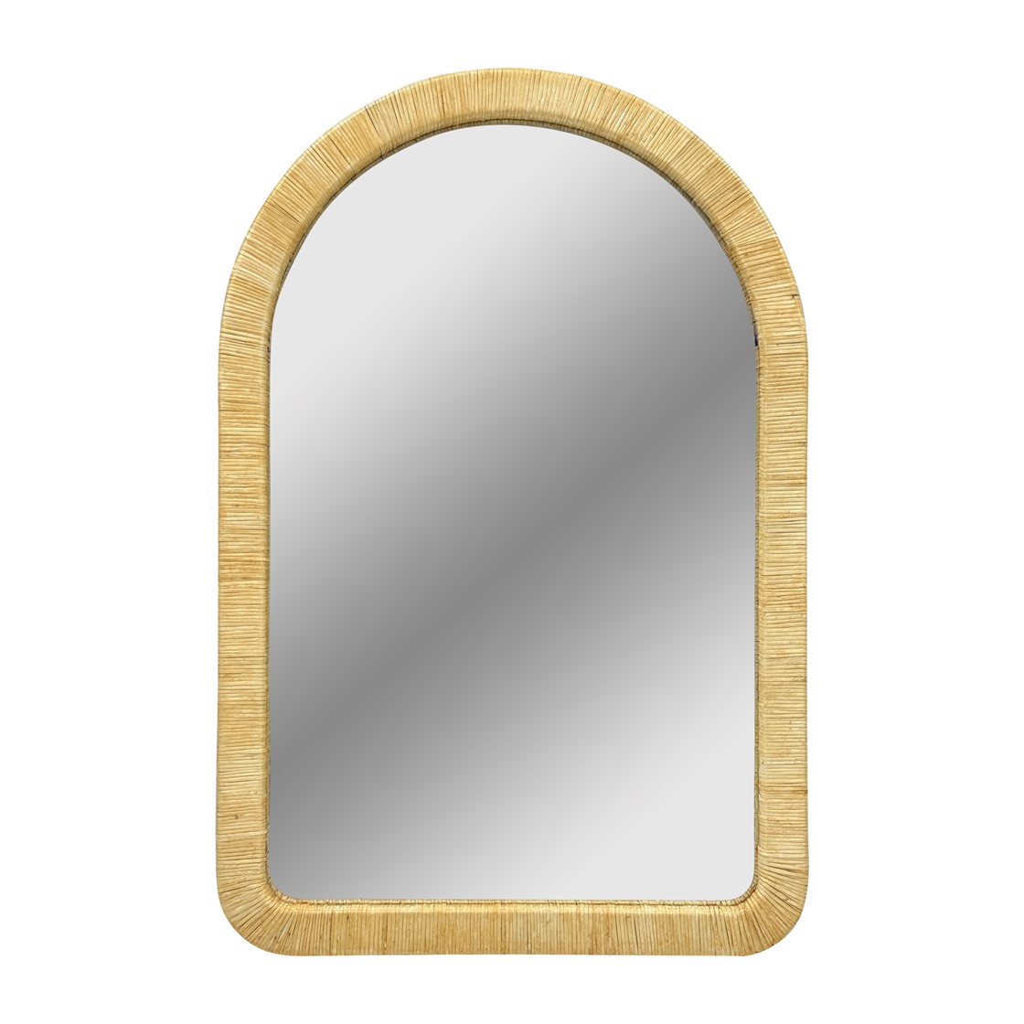Destin Shores Arch Shaped Natural Rattan Framed Mirror | Caron's