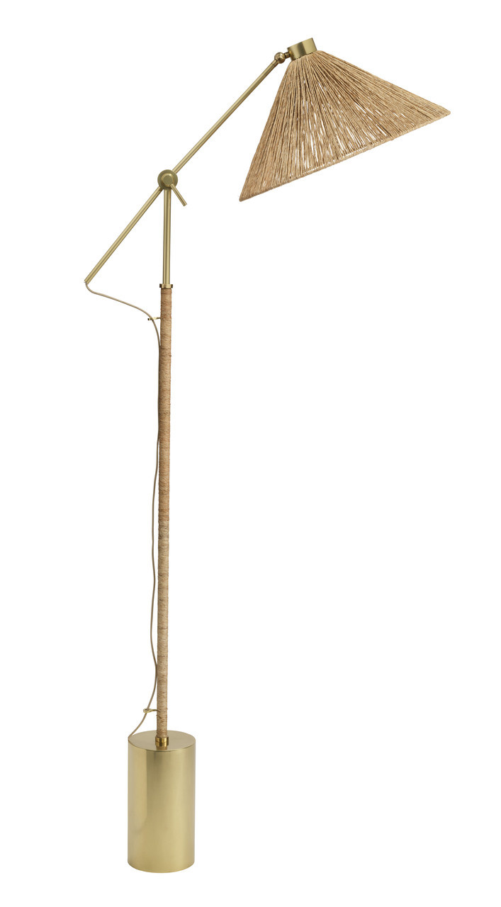 Fitzgerald Floor Natural Abaca Rope Adjustable Floor Lamp