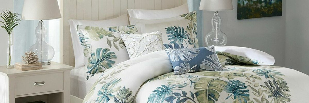 Kai Embellished Aqua King Comforter Set