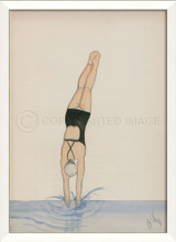 Diver In Black Swimsuit Framed Wall Art Diver In Black Swimsuit Framed Wall Art