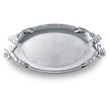 Large Polished Crab Oval Platter view 2 Large Polished Crab Oval Platter view 2