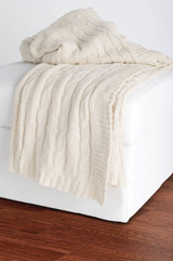 Cream Cable Knit Throw Cream Cable Knit Throw
