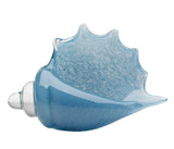 Triton Shell in Sea Blue Blown Glass Triton Shell in Sea Blue Blown Glass