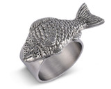 Polished Fish Motif Napkin Rings - single image Polished Fish Motif Napkin Rings - single image