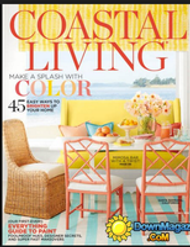 Our Newport Bay Aruba Blue Striped Rug is Featured In Coastal Living!