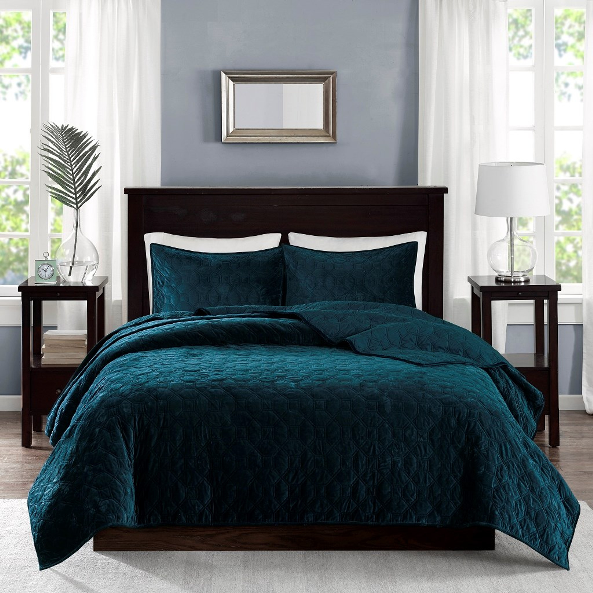 teal coverlet queen