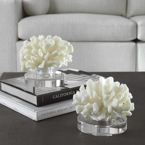 Island Faux White Coral Sculptures - Set of Two lifestyle 2