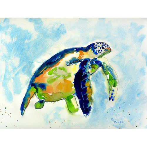 Island Blue Sea Turtle Floor Mat