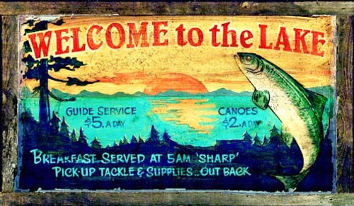 Welcome to the Lake Custom Sign