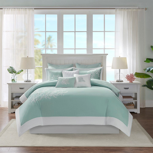 Aqua Blue Coastline Duvet Collection - Queen Size room 1