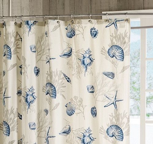 Bayside Shells 72 x 72 Shower Curtain cropped