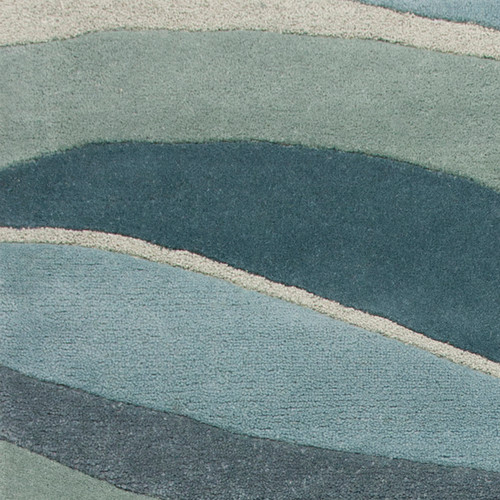 Ocean Landscapes Sculpted Wool Luxury Rug close up 1