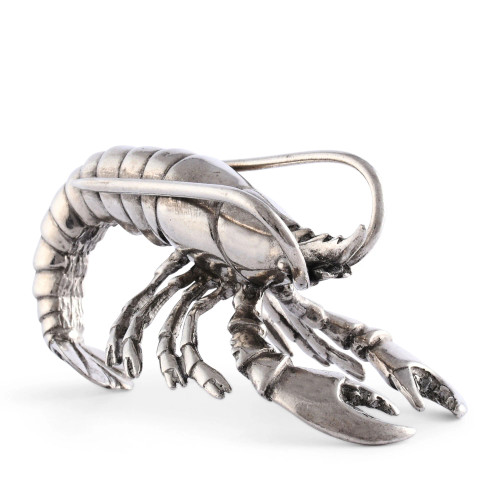 Polished Pewter Prawn Napkin Ring