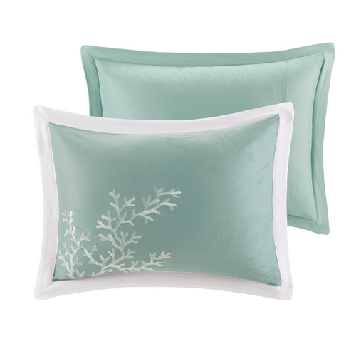 Aqua Blue Coastline Comforter Collection shams