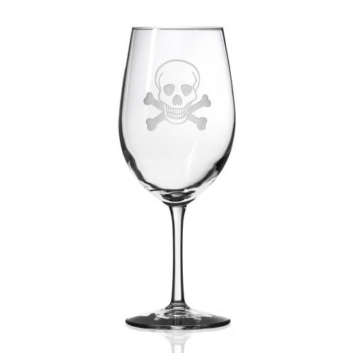 Skull and Cross Bones Large Wine Goblets - Single image