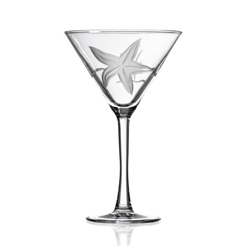 Starfish Etched Martini Glasses single image