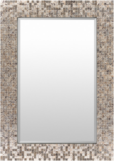 Large Mother of Pearl Shell Framed Mirror