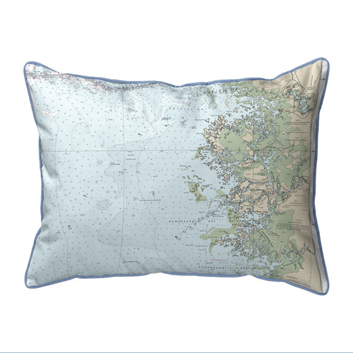 Crystal River Florida Nautical Chart 24 x 20 Pillow