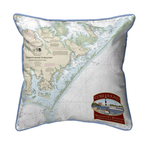 Portsmouth Island to Beaufort - Core Sound, NC 22 x 22 Pillow