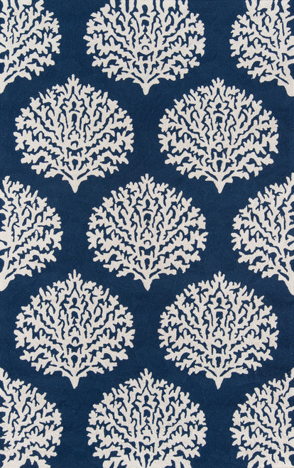 Navy Coral Garden Area Rug main image