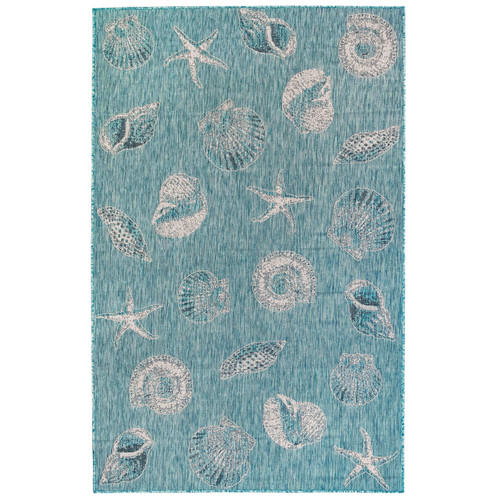 Aqua Carmel Shells Rug