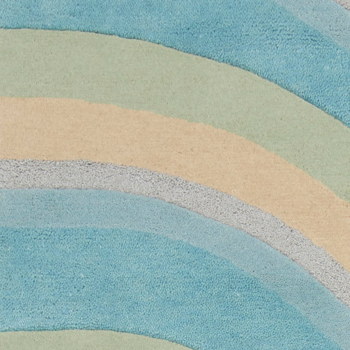 Ocean Vibes Sculpted Wool Luxury Rug close up 1