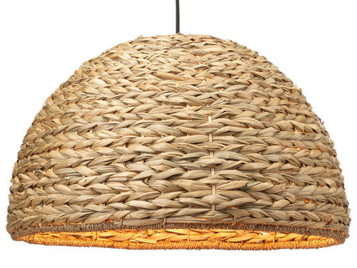 Shoreline Pendant in Natural Seagrass light on