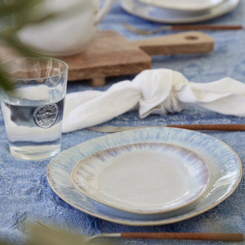Brisa Ria Blue Oval Appetizer Plates