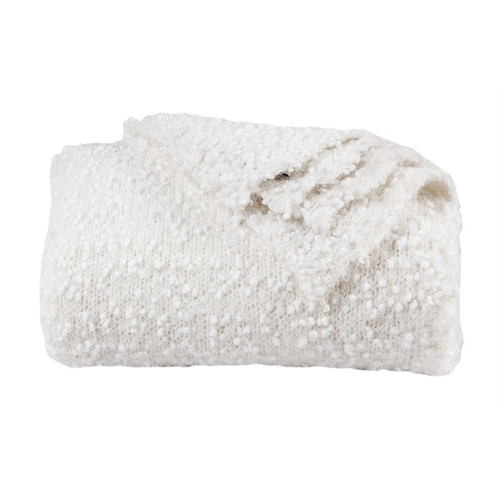 Cream Pebble Beach Knit Throw