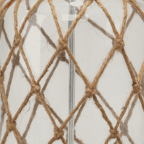 Maritime Rope Net Clear Glass Lamp close up 1