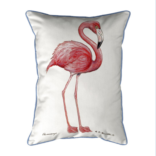 Bright Pink Flamingo Outdoor Pillow