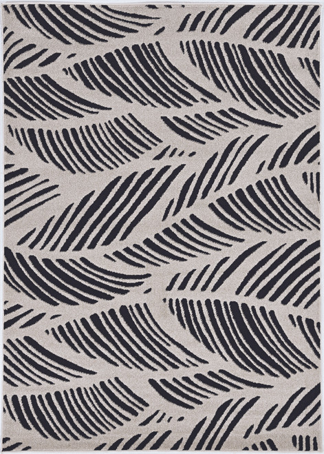 Black Palm Folia Lucia Indoor-Outdoor Rug