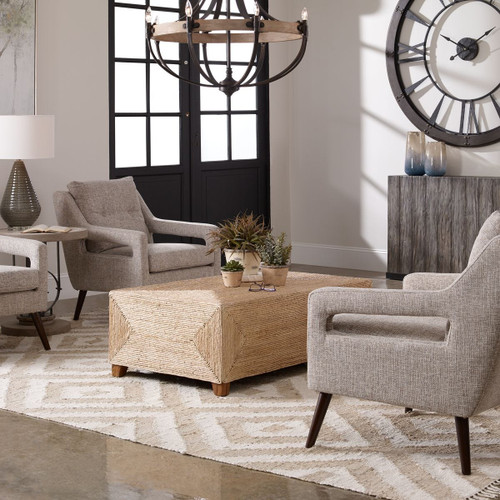 Aurora Woven Coffee Table room idea for scale